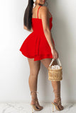 woloong - Black Sexy Casual Solid Backless Spaghetti Strap Sleeveless Dress