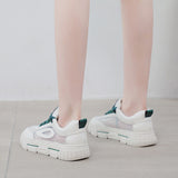 woloong Women's Summer Sports White Large Size Mesh Breathable Sneakers