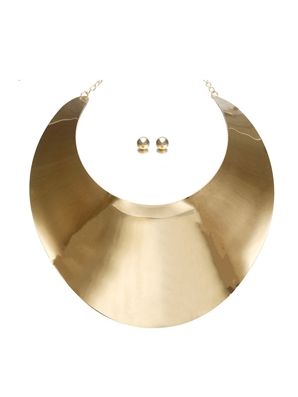 woloong Geometric Necklaces Accessories + Earrings Accessories + Bracelet Accessories Three Pieces Set