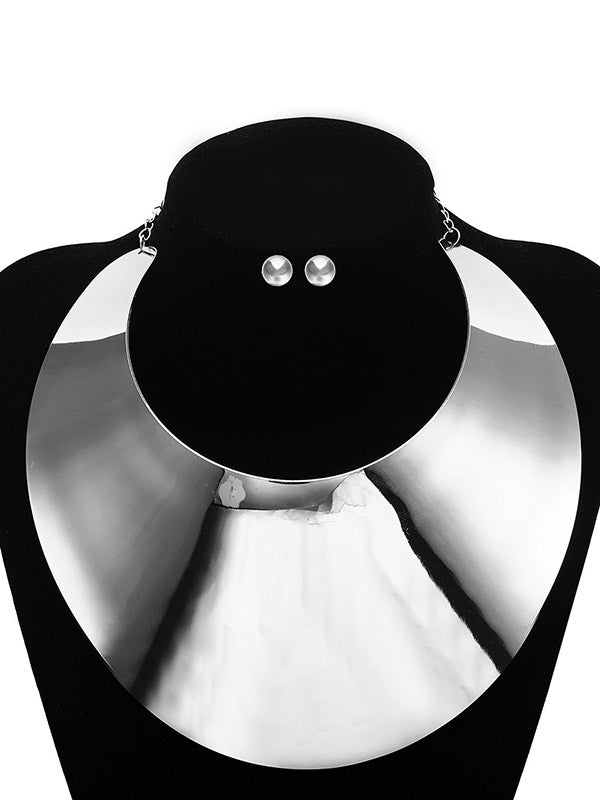 woloong Geometric Necklaces Accessories + Earrings Accessories + Bracelet Accessories Three Pieces Set