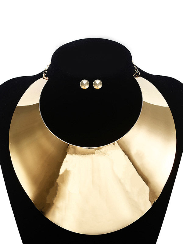 woloong Geometric Necklaces Accessories + Earrings Accessories + Bracelet Accessories Three Pieces Set