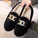 woloong  Autumn and Winter New Outdoor Home Indoor Wool Bag with Cotton Shoes Anti Slip Warm Lady Beans Shoes