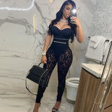 woloong  Hugcitar  Solid Lace Zip Up Bodycon Leggings Short Pants Summer Women Sexy Streetwear Tracksuit
