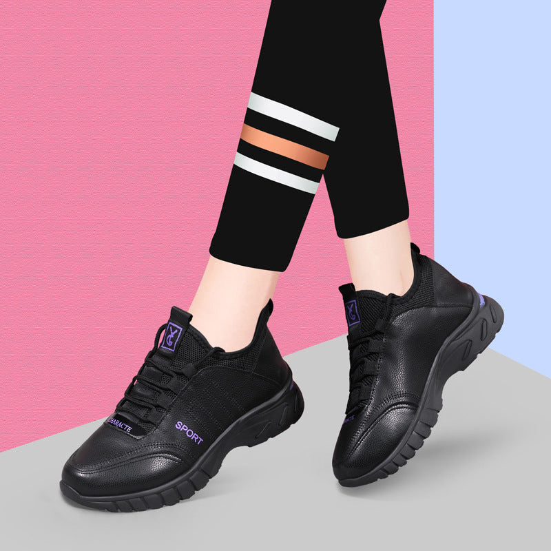woloong Women's Running Korean Style Versatile Waterproof Sneakers