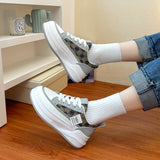 woloong Women's Summer Korean Style Street Shot Platform Sneakers