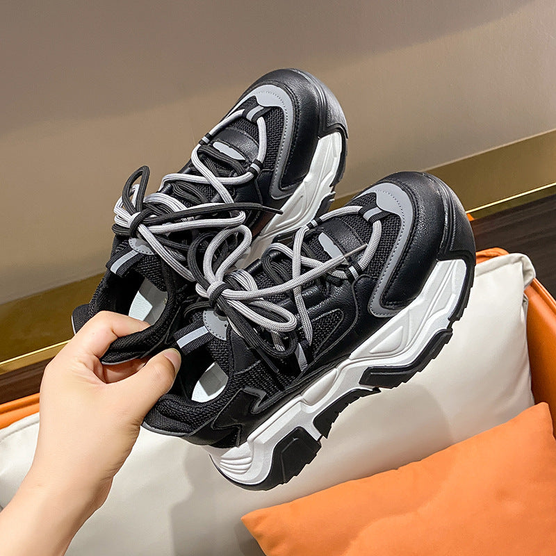 woloong Women's Spring Breathable Increased Fashion Platform Dad Sneakers