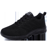 woloong Women's Running All Black Mesh Breathable Jogging Sneakers