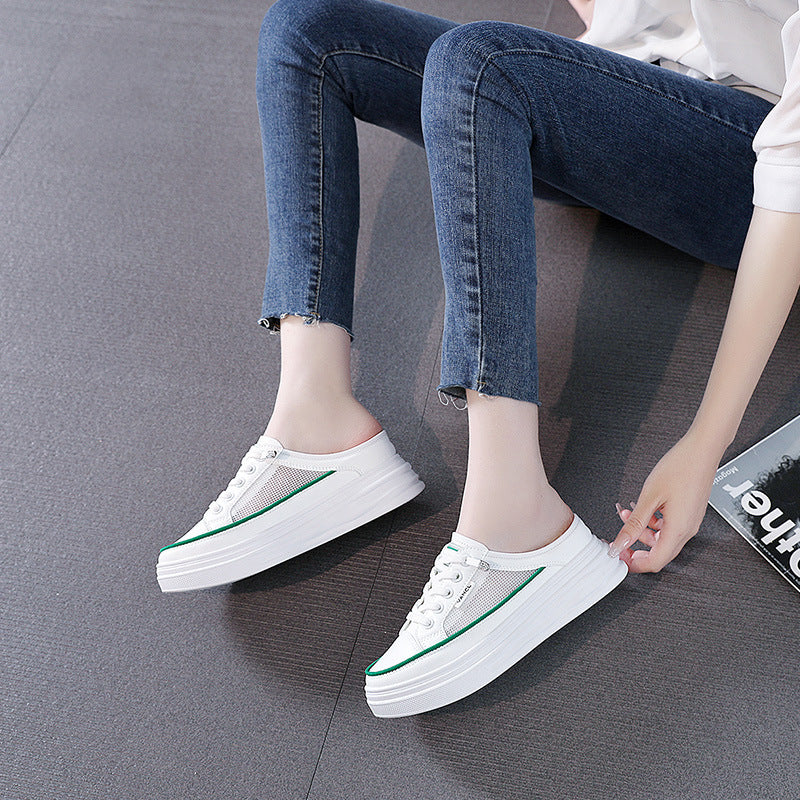 woloong Women's Summer Height Increasing Insole Outer Wear Sneakers