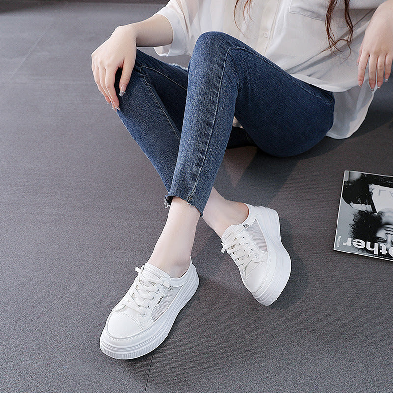 woloong Women's Summer Height Increasing Insole Outer Wear Sneakers