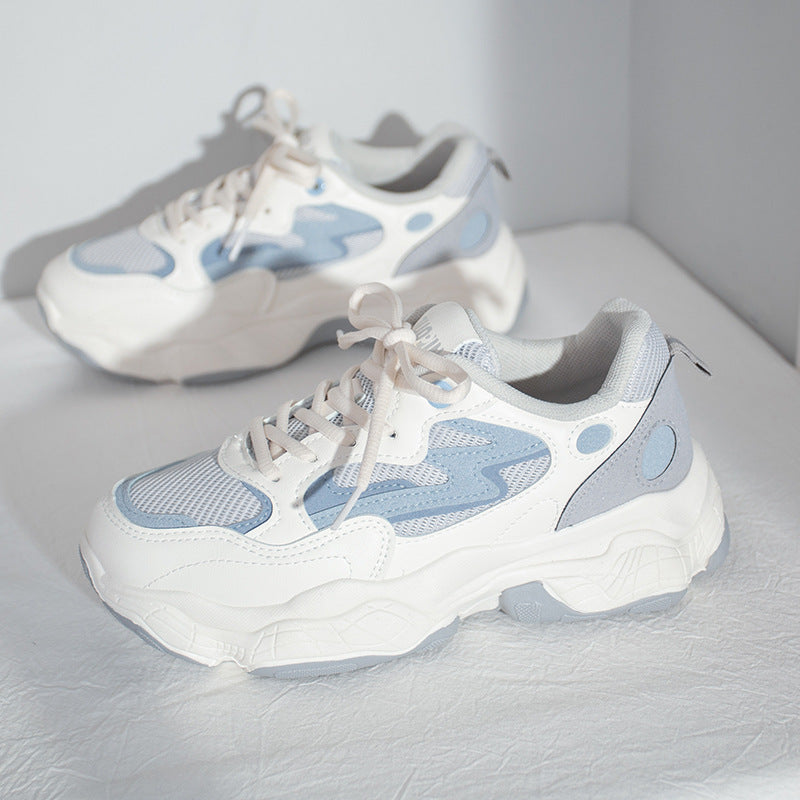 woloong Women's Sports Dad Height Increasing Skinny Breathable Sneakers