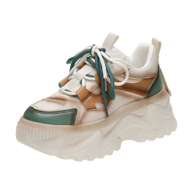 woloong Women's Mesh Breathable All-match Thick Bottom Summer Sneakers