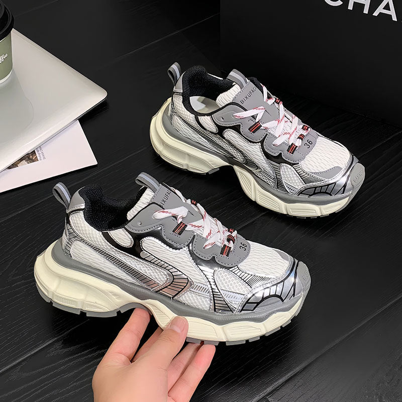 woloong Women's Ninth Generation Mesh Raise The Sneakers