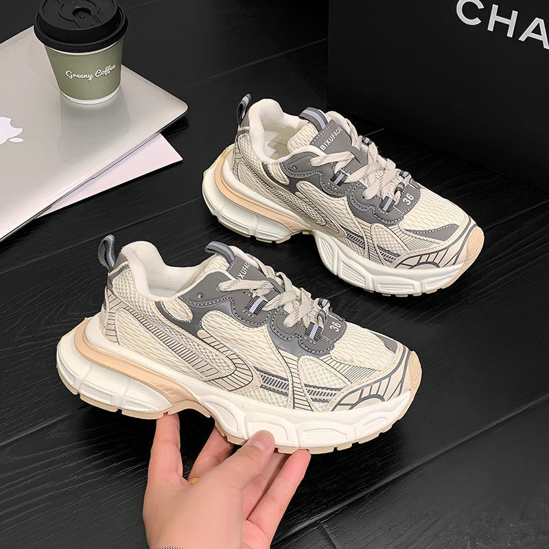 woloong Women's Ninth Generation Mesh Raise The Sneakers