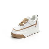 woloong Women's Platform Height Increasing Insole Magic Sneakers
