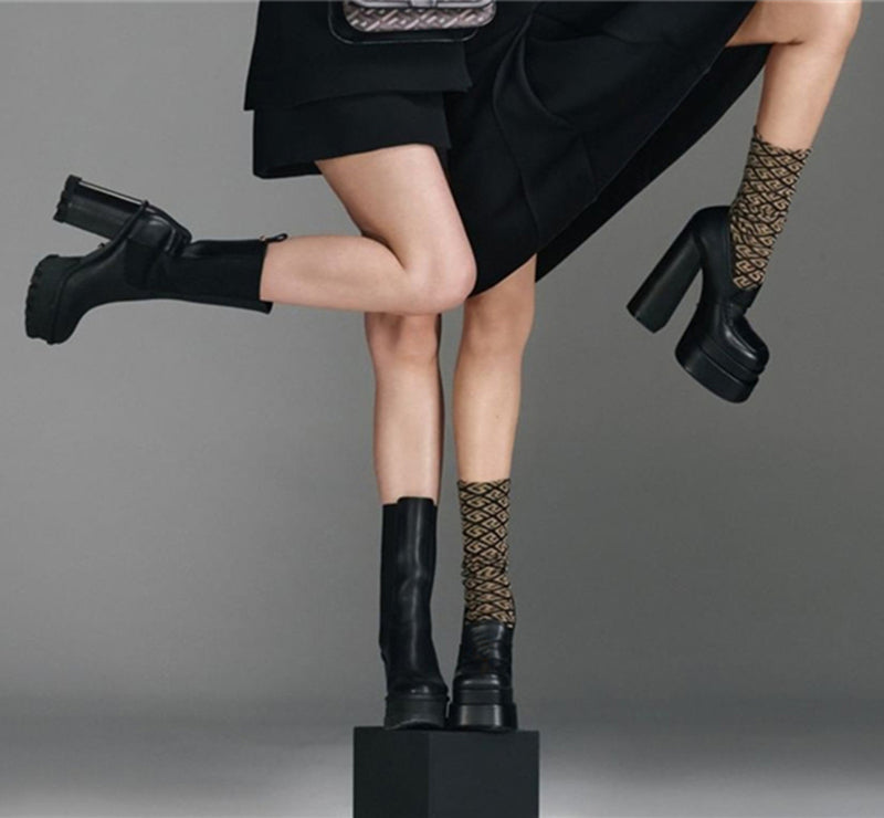 woloong Women High Heel Platform Hoof Heels Loafers Women Pumps New Square Toe Fashion Shoes Plus Size Shoes Sexy Dress Shoes