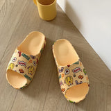 woloong New Arrivals Slippers For Women Indoor Home Summer Student Soft Sole Slides Fashion Ins Cartoon Graffiti Flip Flops