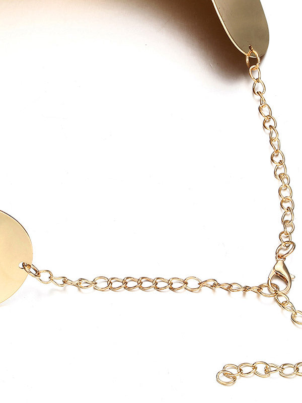 woloong Geometric Necklaces Accessories + Earrings Accessories + Bracelet Accessories Three Pieces Set