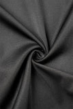 woloong - Black Daily Party Elegant Simplicity Patchwork Feathers Solid Color O Neck Sleeveless Dress Dresses