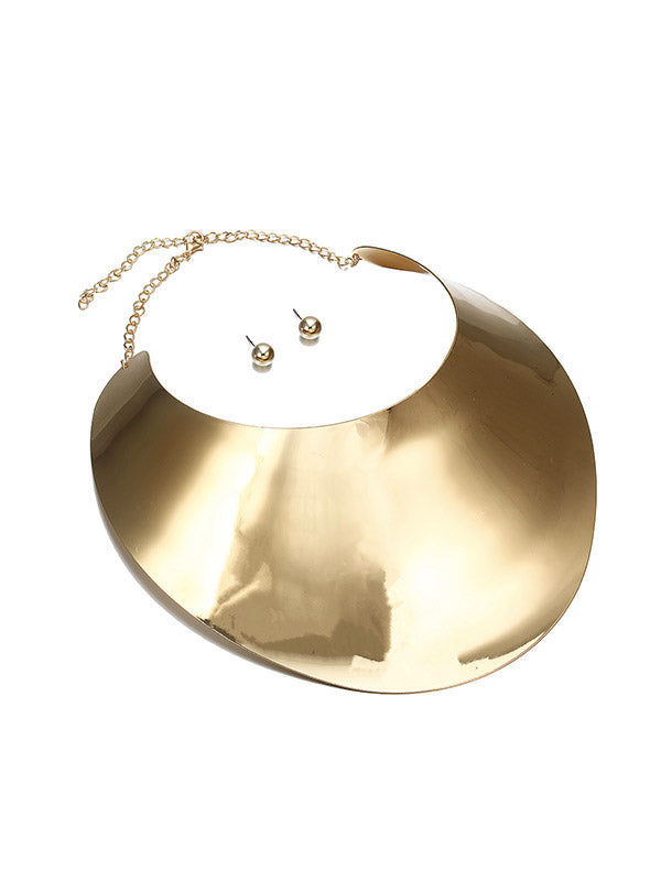 woloong Geometric Necklaces Accessories + Earrings Accessories + Bracelet Accessories Three Pieces Set
