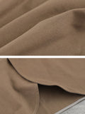 woloong Artistic Retro Loose Sleeveless Solid Color Round-Neck Vest Outerwear