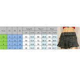 Woloong Y2k Denim Skirt 2000s Aesthetic Women Fairycore Grunge Low Waist A Line Pleated Skirts Fashion Jeans Skirt Streetwear