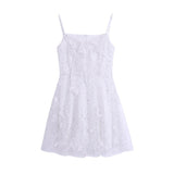 French Fairy Dress Women Elegant Sleeveless Chiffon Mini Dress Casual Floral Print Korean Kawaii Summer Dress Women