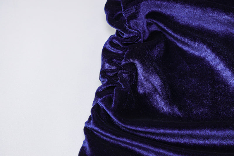 woloong Velvet Off Shoulder With Gloves Irregular Mini Dress Solid Fall Bodycon Evening Party Elegant Vestido