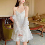 French Fairy Dress Women Elegant Sleeveless Chiffon Mini Dress Casual Floral Print Korean Kawaii Summer Dress Women