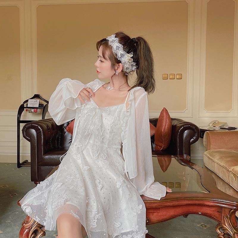 French Fairy Dress Women Elegant Sleeveless Chiffon Mini Dress Casual Floral Print Korean Kawaii Summer Dress Women
