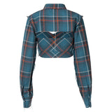 Long Sleeve Patchwork Fringe Print Tshirt Crop Top Autumn Winter Women Fashion Stretwear Outfits