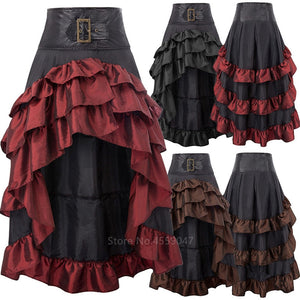Woloong  New Halloween Costumes for Women Adult Medieval Dress Vintage Renaissance Ruffle Skirt Carnival Performance Middle Ages Dresses