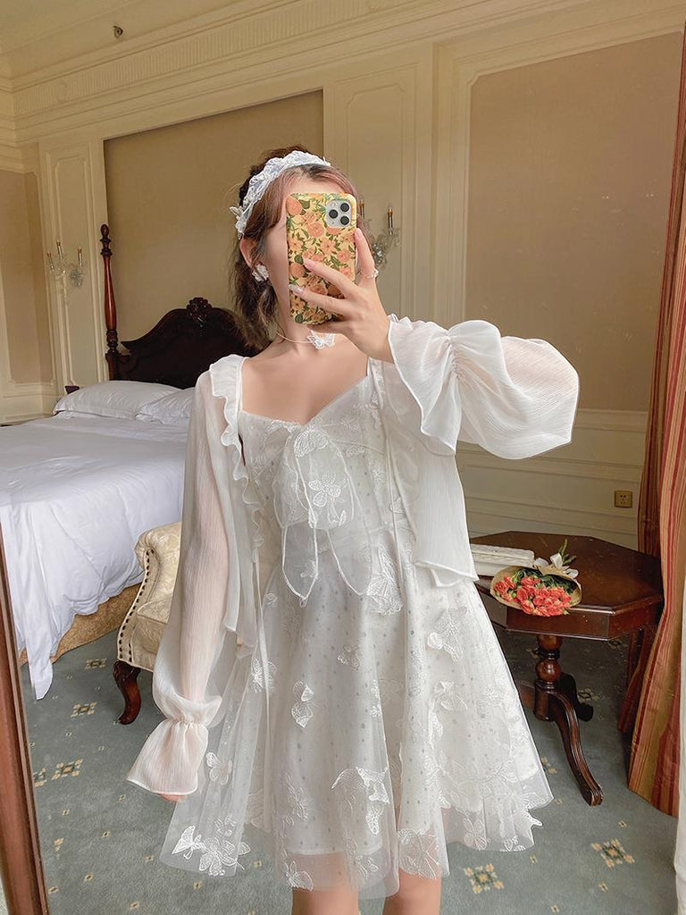 French Fairy Dress Women Elegant Sleeveless Chiffon Mini Dress Casual Floral Print Korean Kawaii Summer Dress Women