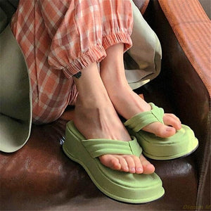 woloong Fashion Slippers Women Clip Toe Sandal Wedge Platform Shoes Women Casual Beach Dress Heels Slipper Female Flip Flops Shoes Woman