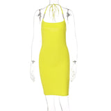 woloong Sleeveless Silk Chain Slip Mini Dress Summer Women Fashion Streetwear Outfits Party Elegant Clothing Y2K
