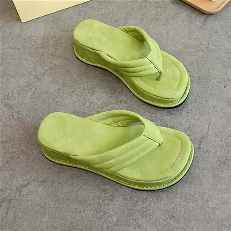 woloong Fashion Slippers Women Clip Toe Sandal Wedge Platform Shoes Women Casual Beach Dress Heels Slipper Female Flip Flops Shoes Woman