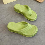 woloong Fashion Slippers Women Clip Toe Sandal Wedge Platform Shoes Women Casual Beach Dress Heels Slipper Female Flip Flops Shoes Woman