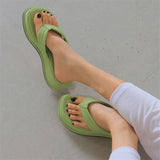 woloong Fashion Slippers Women Clip Toe Sandal Wedge Platform Shoes Women Casual Beach Dress Heels Slipper Female Flip Flops Shoes Woman