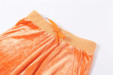 Turtleneck Top+Bandage Lace Slim Female Wide Leg Pants Solid Velour Two Piece Set Women Simple Casual Zipper Long Sleeve