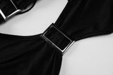 woloong Bandage Halter Backless Sexy Mini Dress Summer Women Fashion Streetwear Bodycon Y2K Chic Outfits