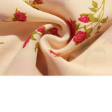 woloong women Fashion Flroal Print mini Dress fitted bodice and back Ruffle hem Female Chic dresses vintage high quality