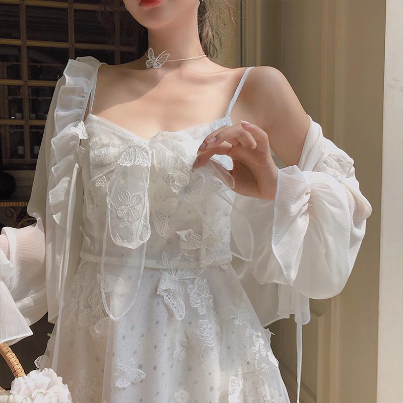 French Fairy Dress Women Elegant Sleeveless Chiffon Mini Dress Casual Floral Print Korean Kawaii Summer Dress Women