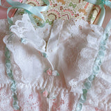 Wriufred Underwear Lolita retro lace front buckle flower bra set luxury romantic mermaid shell girl lingerie with panties set