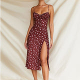 Glamm Lady Print Casual Sexy Dresses For Women Bodycon Autumn Dress Strapless Split Club Party Dresses Spaghetti Strap Vestidos