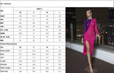 Woloong Autumn/Winter New Arrival Sexy Sequin Patchwork Long Sleeve Slit Dress