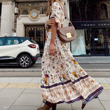Woloong Fashionable Bohemian Long Printed Maxi Dress