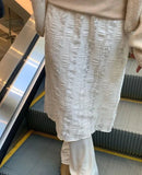 Y2k Clothes Simple Fold Patchwork Lace Slim Dress Fake Two Pieces Leggings Pants Korean Fashion Pantalones De Mujer