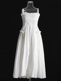 Elegant Ruffle Dress For Women Spaghetti Strap Hollow Out Backless High Waist Puff Dresses Female