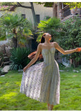 Strap Dress Sundress Women Runway Party Lace Summer Embroidery Beach Woman Sexy Sleeveless Backless Dresses Boho