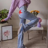 woloong  Vintage High Waist Jeans Woman Casual Elegant Long Trousers Ladies High Street Autumn Fashion Denim Pants Capris