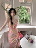Summer Japanese Sweet Long Dress Women College Style Ruffle Edge Designer Kawaii Female Halter Off Shoulder Chic Dress